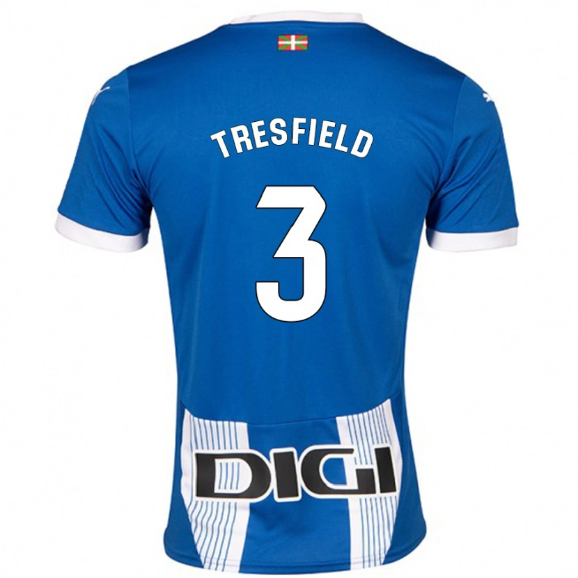 DanxenレディースLaurène Tresfield#3青ホームシャツ2024/25ジャージーユニフォーム
