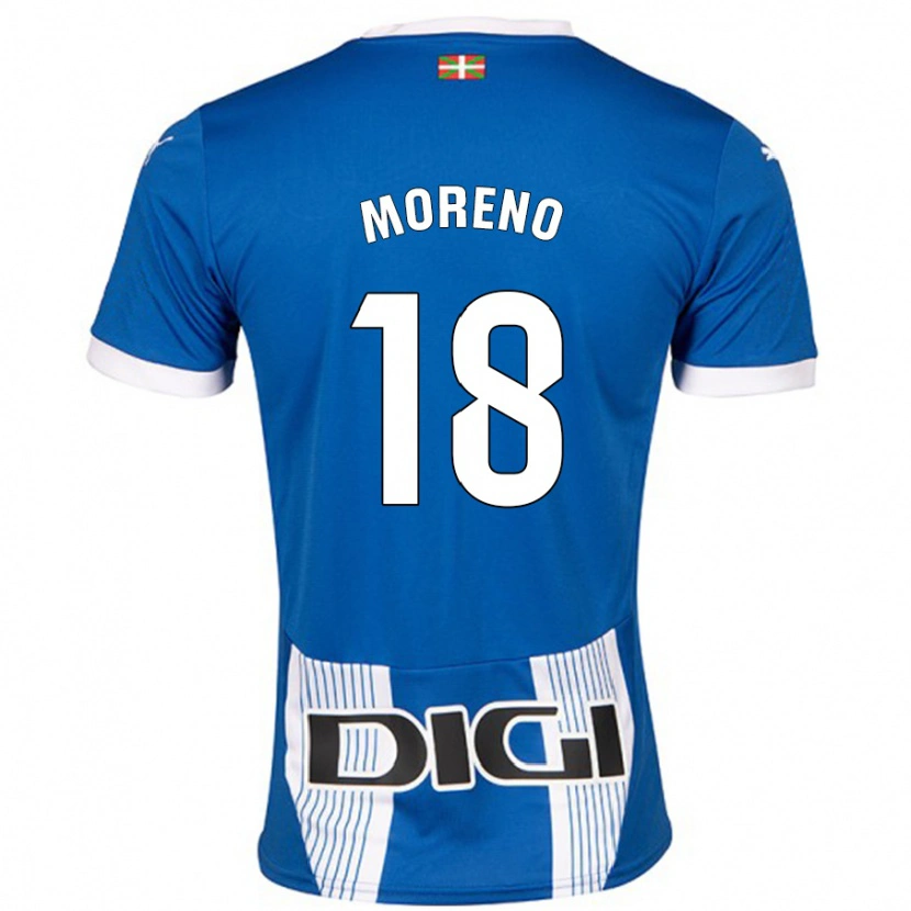 DanxenレディースLaura Moreno#18青ホームシャツ2024/25ジャージーユニフォーム