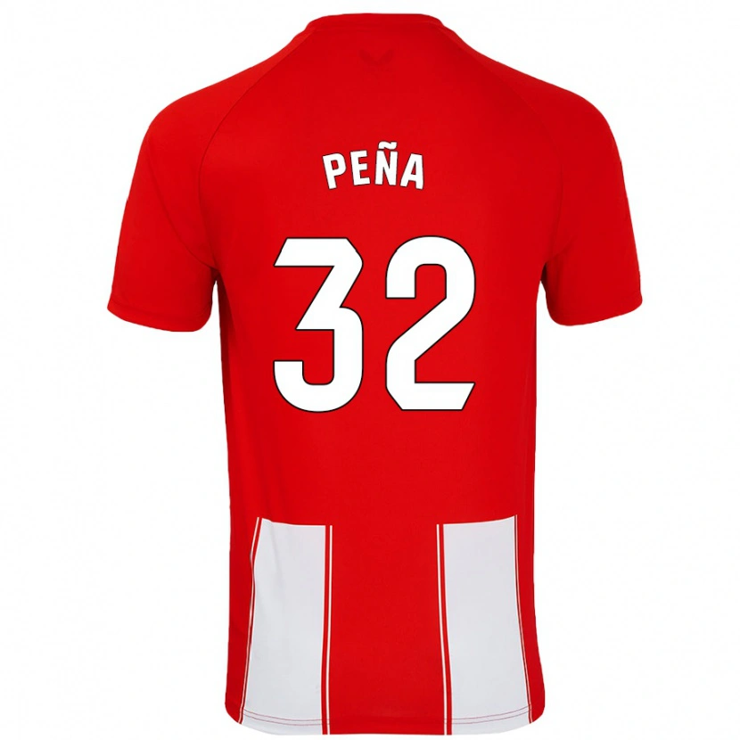 DanxenレディースMarcos Peña#32赤 白ホームシャツ2024/25ジャージーユニフォーム