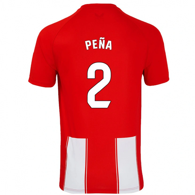 DanxenレディースMiguel Peña#2赤 白ホームシャツ2024/25ジャージーユニフォーム