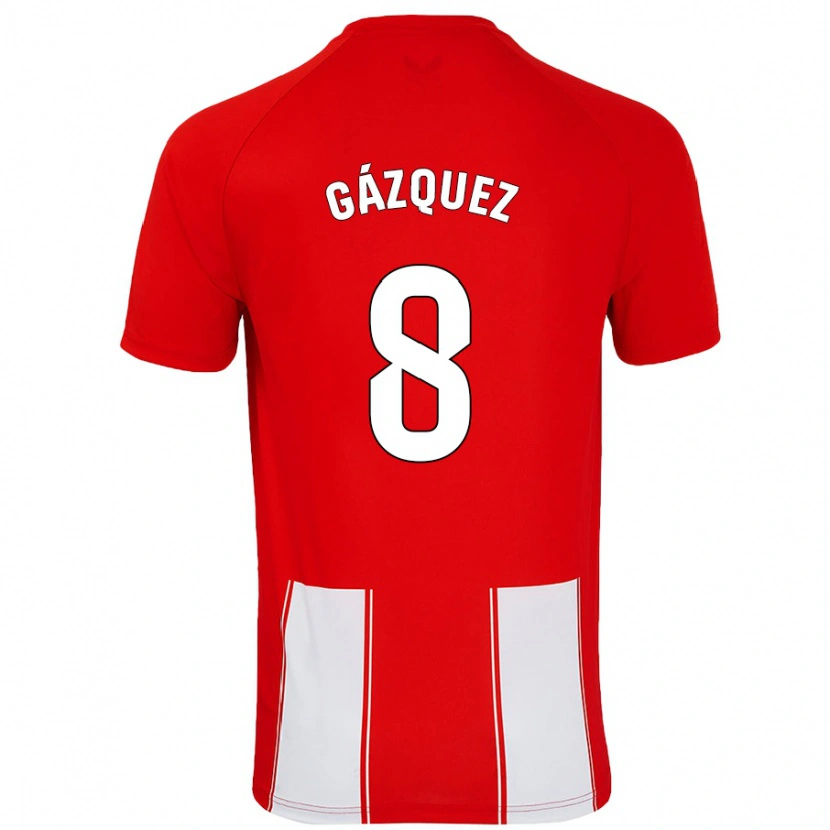 DanxenレディースJoan Gázquez#8赤 白ホームシャツ2024/25ジャージーユニフォーム