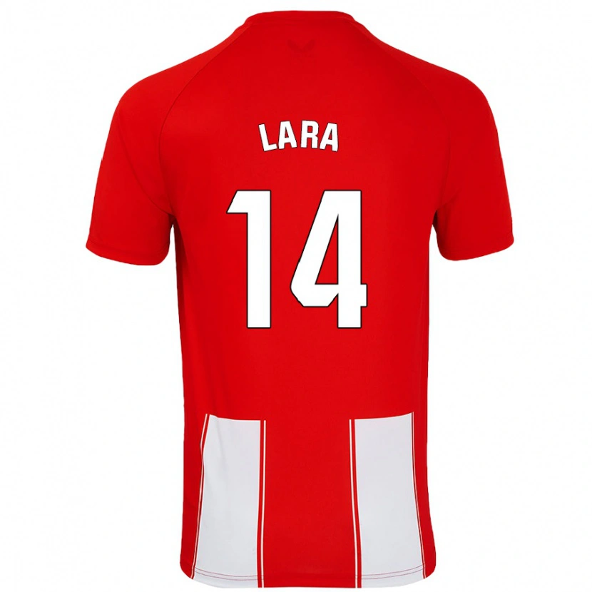 DanxenレディースLuis Lara#14赤 白ホームシャツ2024/25ジャージーユニフォーム