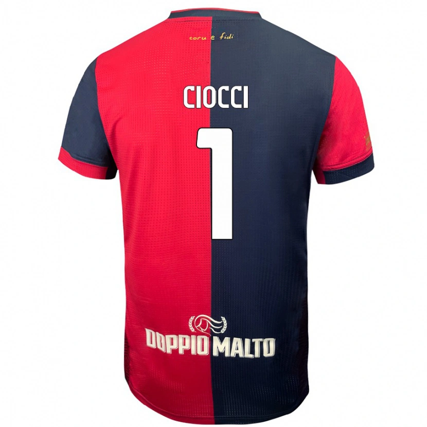 DanxenレディースGiuseppe Ciocci#1赤 濃い青ホームシャツ2024/25ジャージーユニフォーム