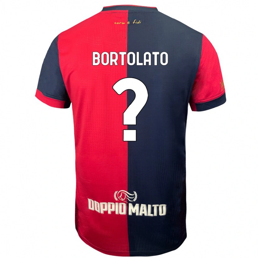 DanxenレディースFilippo Bortolato#0赤 濃い青ホームシャツ2024/25ジャージーユニフォーム
