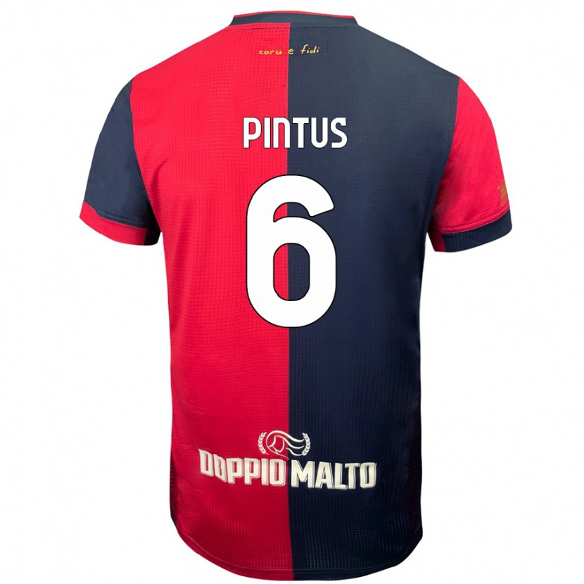 DanxenレディースNicola Pintus#6赤 濃い青ホームシャツ2024/25ジャージーユニフォーム