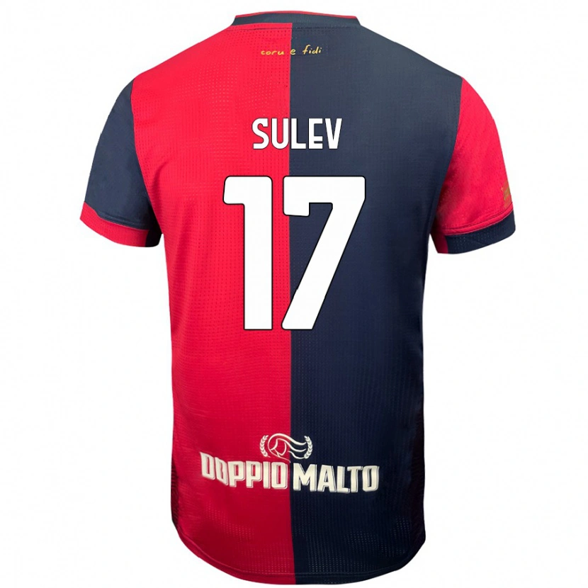 DanxenレディースIvan Sulev#17赤 濃い青ホームシャツ2024/25ジャージーユニフォーム