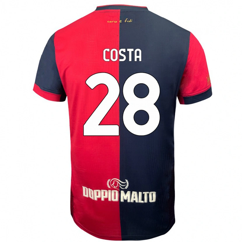 DanxenレディースLuca Costa#28赤 濃い青ホームシャツ2024/25ジャージーユニフォーム