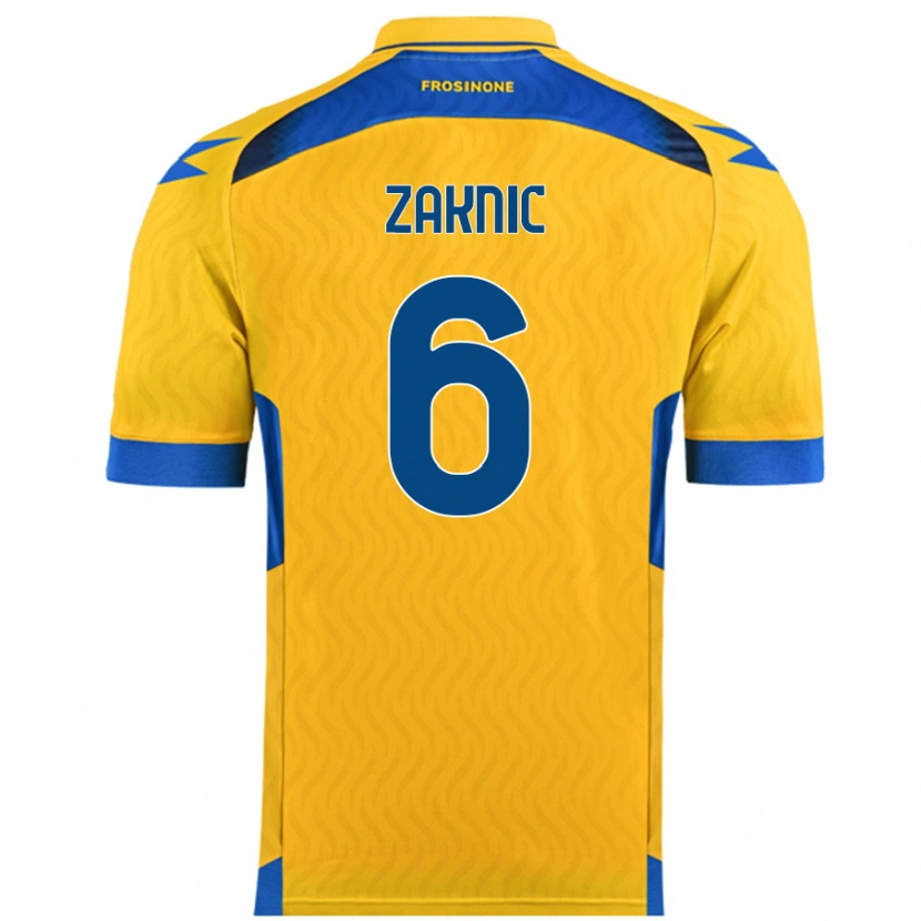 DanxenレディースLazar Zaknic#6黄ホームシャツ2024/25ジャージーユニフォーム