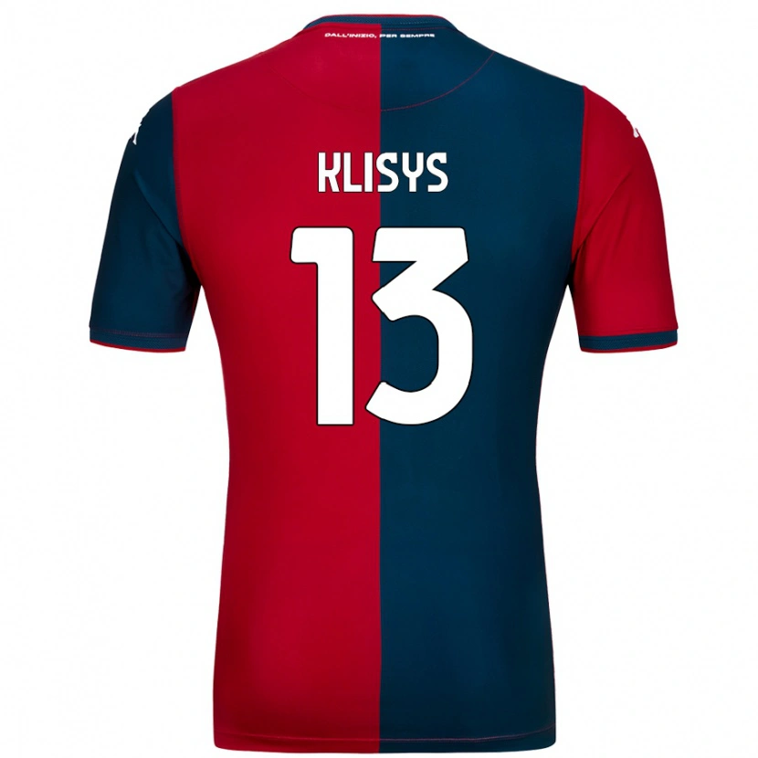 DanxenレディースLukas Klisys#13赤 ダークブルーホームシャツ2024/25ジャージーユニフォーム