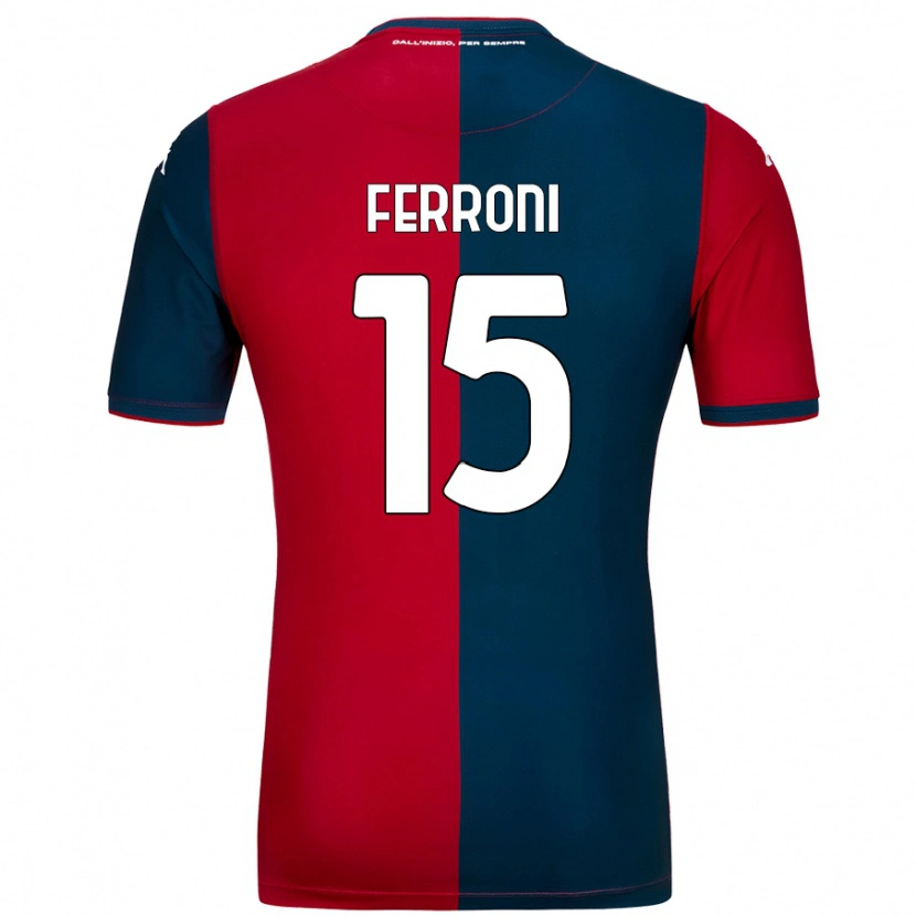 Danxenレディースレオナルド・フェローニ#15赤 ダークブルーホームシャツ2024/25ジャージーユニフォーム