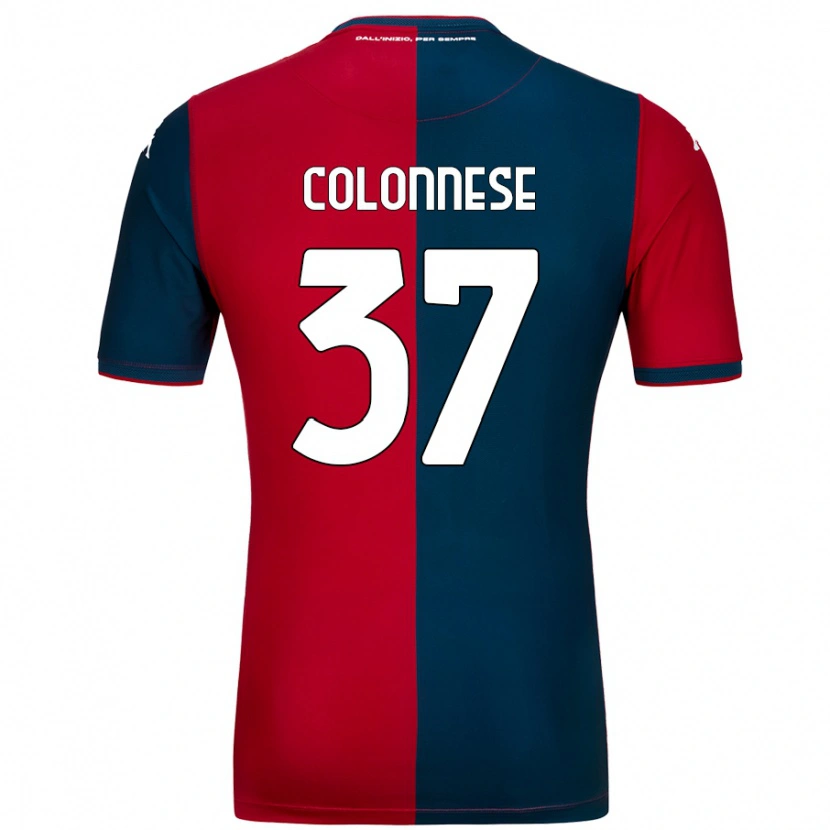 DanxenレディースLorenzo Colonnese#37赤 ダークブルーホームシャツ2024/25ジャージーユニフォーム