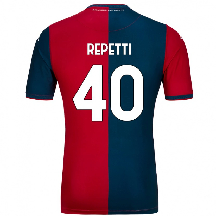 DanxenレディースChiara Repetti#40赤 ダークブルーホームシャツ2024/25ジャージーユニフォーム