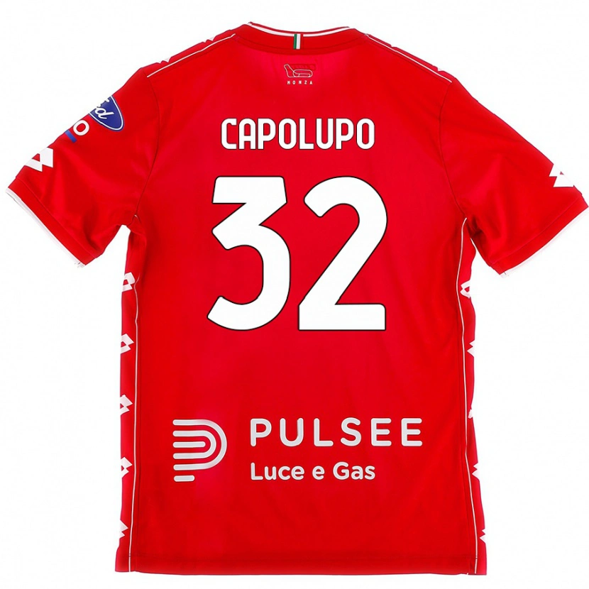 DanxenレディースSamuele Capolupo#32赤 白ホームシャツ2024/25ジャージーユニフォーム