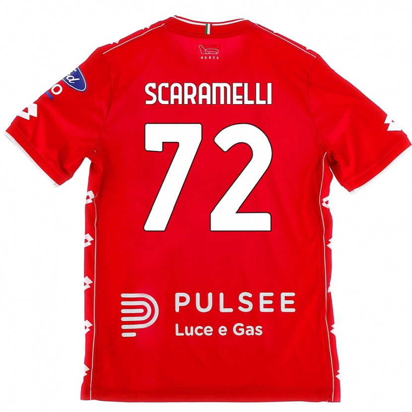 DanxenレディースEndris Scaramelli#72赤 白ホームシャツ2024/25ジャージーユニフォーム
