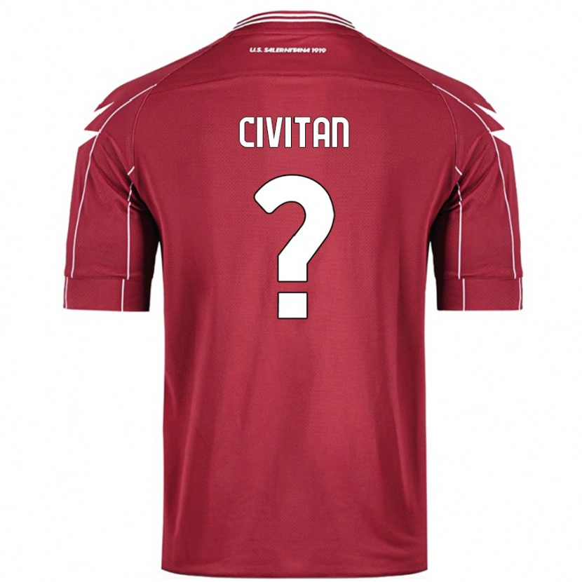 DanxenレディースMassimo Civitan#0ブルゴーニュホームシャツ2024/25ジャージーユニフォーム