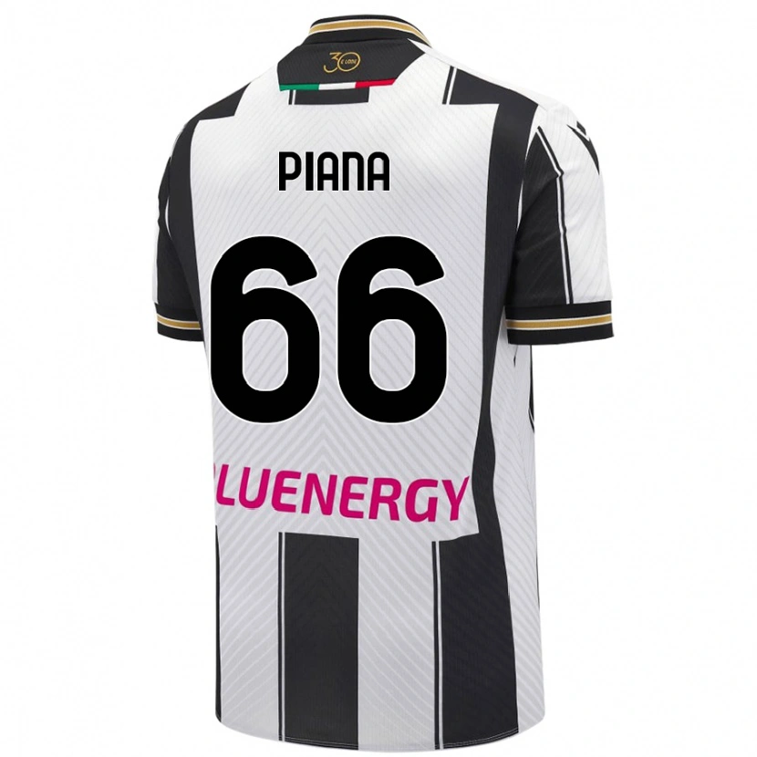 DanxenレディースEdoardo Piana#66白 黒ホームシャツ2024/25ジャージーユニフォーム