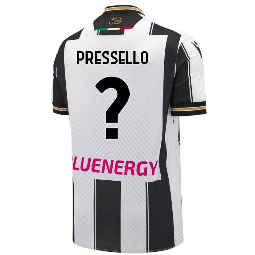 DanxenレディースMatteo Pressello#0白 黒ホームシャツ2024/25ジャージーユニフォーム