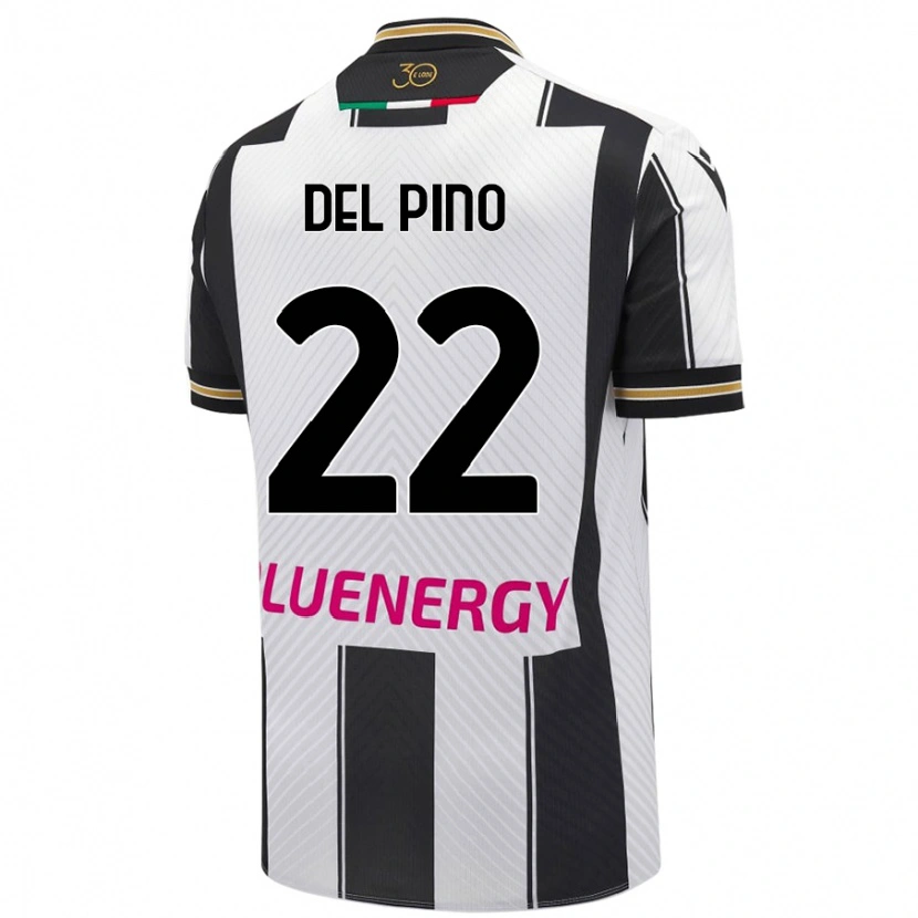 Danxenレディースロレンソ・デル・ピノ・モラレス#22白 黒ホームシャツ2024/25ジャージーユニフォーム