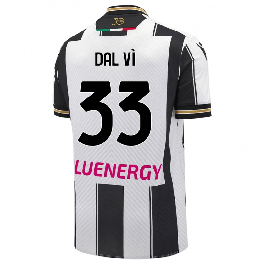 DanxenレディースMatteo Dal Vì#33白 黒ホームシャツ2024/25ジャージーユニフォーム