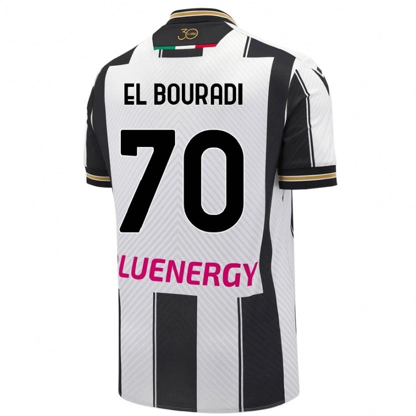 DanxenレディースWalid El Bouradi#70白 黒ホームシャツ2024/25ジャージーユニフォーム
