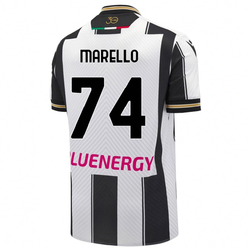 DanxenレディースMattia Marello#74白 黒ホームシャツ2024/25ジャージーユニフォーム
