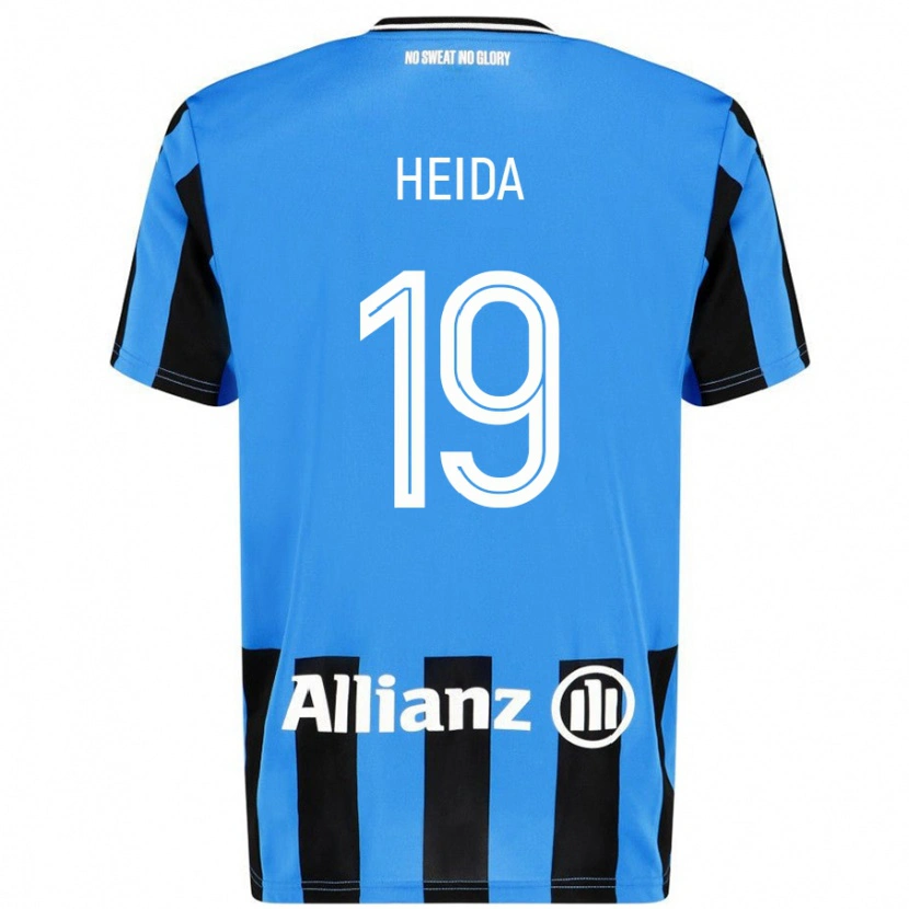 DanxenレディースJade Heida#19スカイブルー ブラックホームシャツ2024/25ジャージーユニフォーム