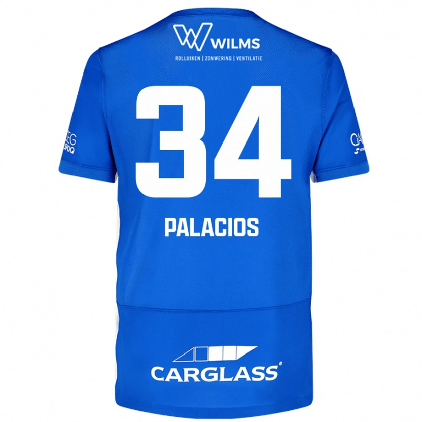 DanxenレディースAdrián Palacios#34青ホームシャツ2024/25ジャージーユニフォーム