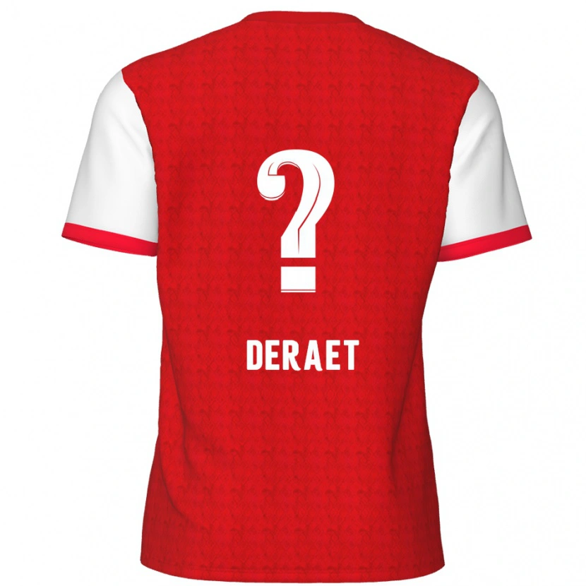 DanxenレディースXavi Deraet#0赤 白ホームシャツ2024/25ジャージーユニフォーム