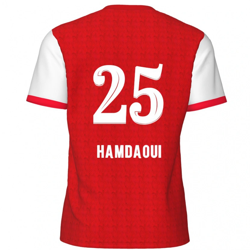 DanxenレディースYoussef Hamdaoui#25赤 白ホームシャツ2024/25ジャージーユニフォーム