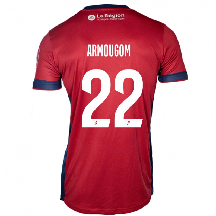 DanxenレディースYoël Armougom#22ライトバーガンディホームシャツ2024/25ジャージーユニフォーム