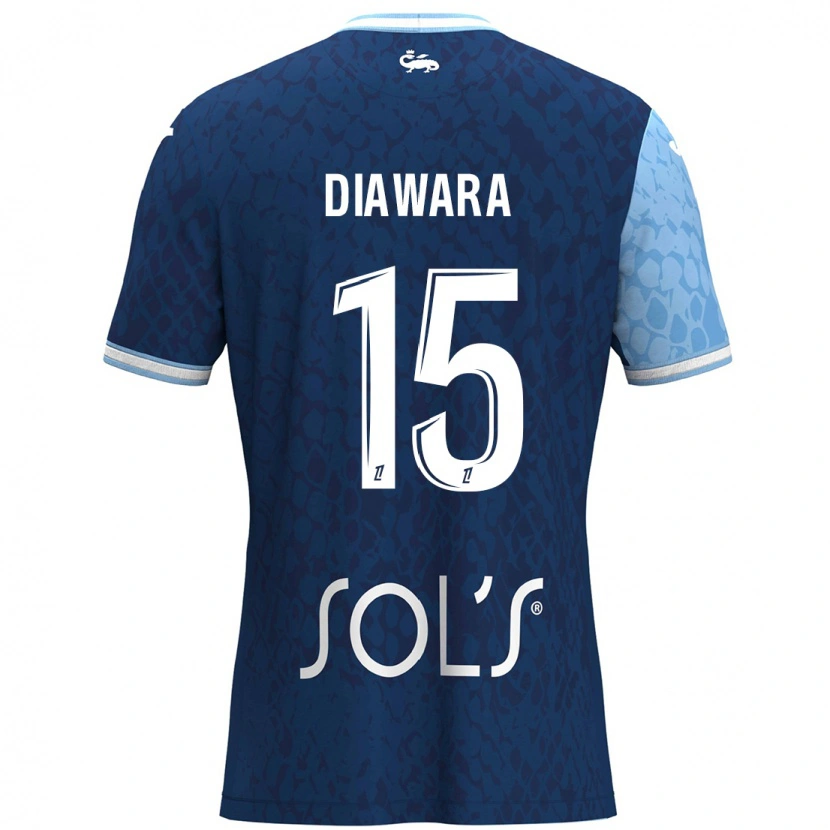 DanxenレディースKandet Diawara#15スカイブルー ダークブルーホームシャツ2024/25ジャージーユニフォーム