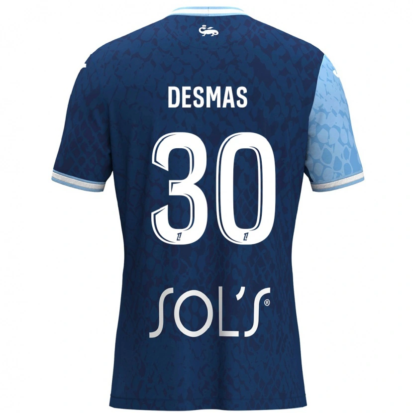 DanxenレディースArthur Desmas#30スカイブルー ダークブルーホームシャツ2024/25ジャージーユニフォーム
