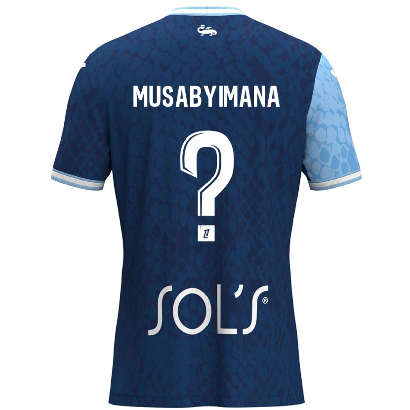 DanxenレディースThierry Musabyimana#0スカイブルー ダークブルーホームシャツ2024/25ジャージーユニフォーム