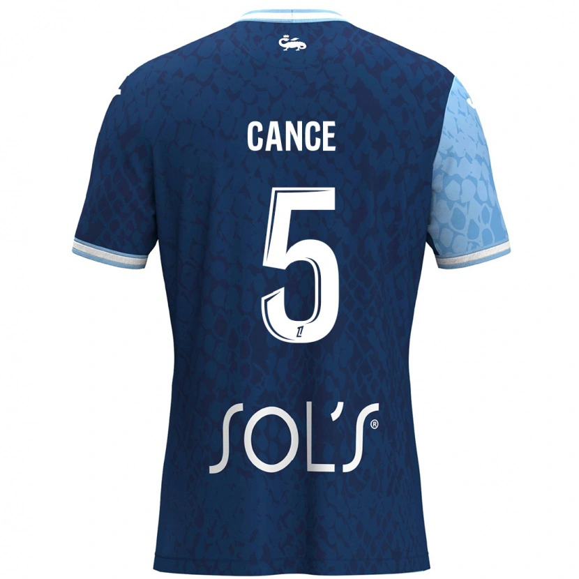 DanxenレディースLaurie Cance#5スカイブルー ダークブルーホームシャツ2024/25ジャージーユニフォーム