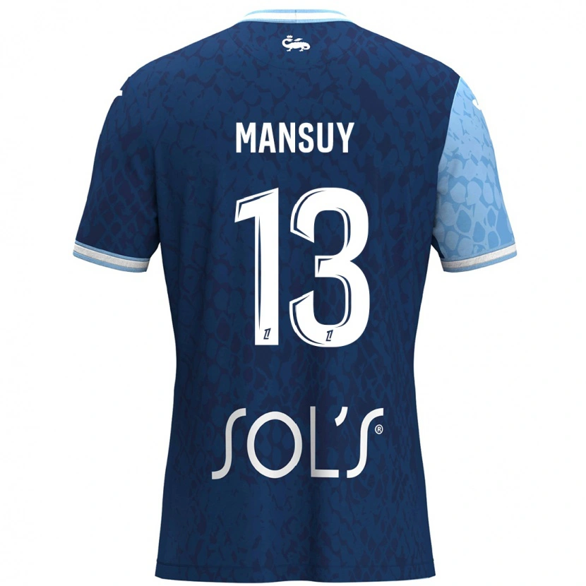 DanxenレディースHéloïse Mansuy#13スカイブルー ダークブルーホームシャツ2024/25ジャージーユニフォーム