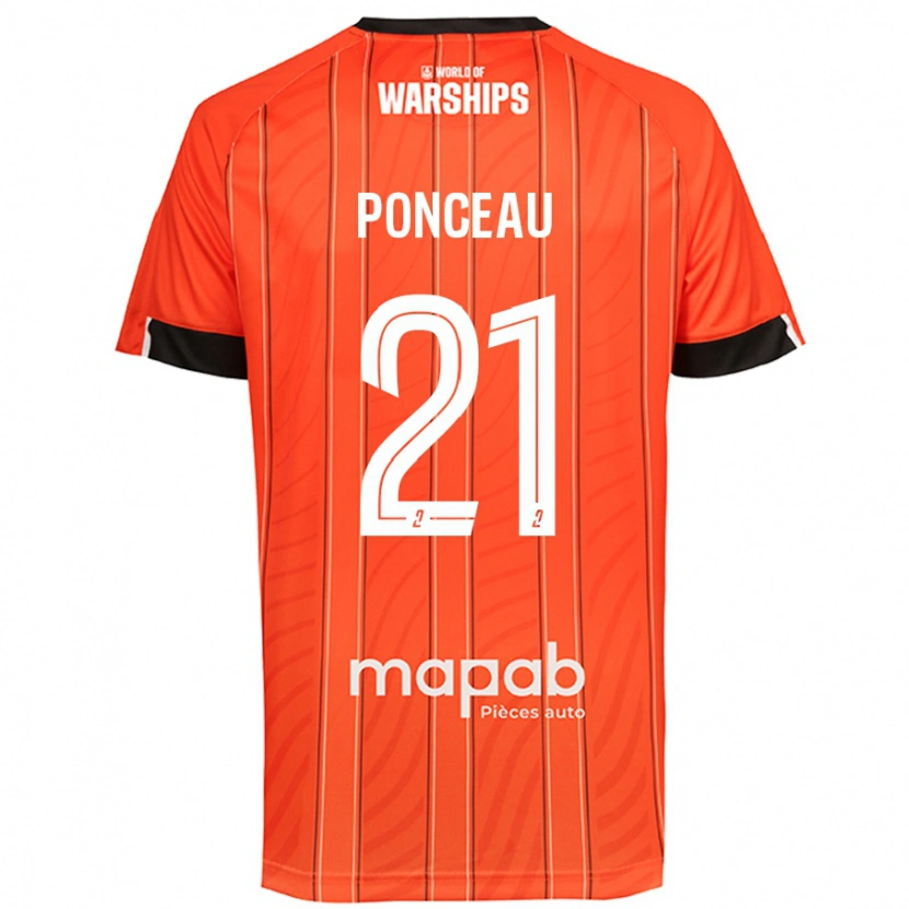 DanxenレディースJulien Ponceau#21オレンジホームシャツ2024/25ジャージーユニフォーム