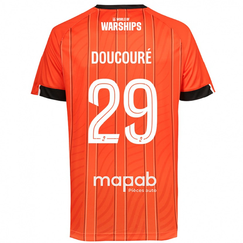DanxenレディースSiriné Doucouré#29オレンジホームシャツ2024/25ジャージーユニフォーム