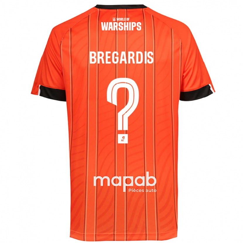 DanxenレディースTom Bregardis#0オレンジホームシャツ2024/25ジャージーユニフォーム
