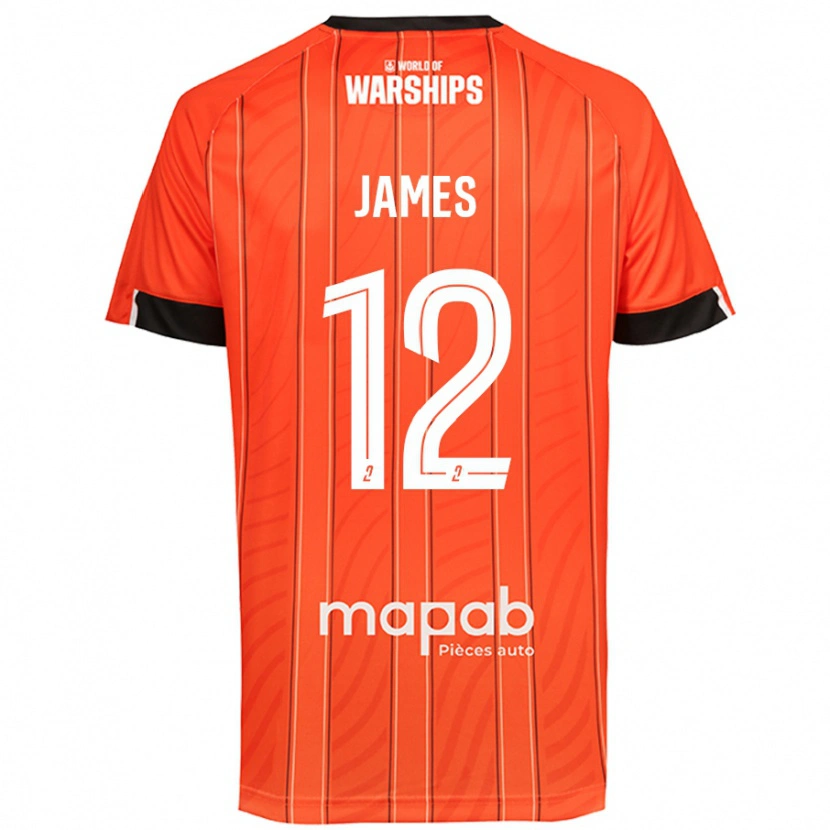 DanxenレディースIsaac James#12オレンジホームシャツ2024/25ジャージーユニフォーム
