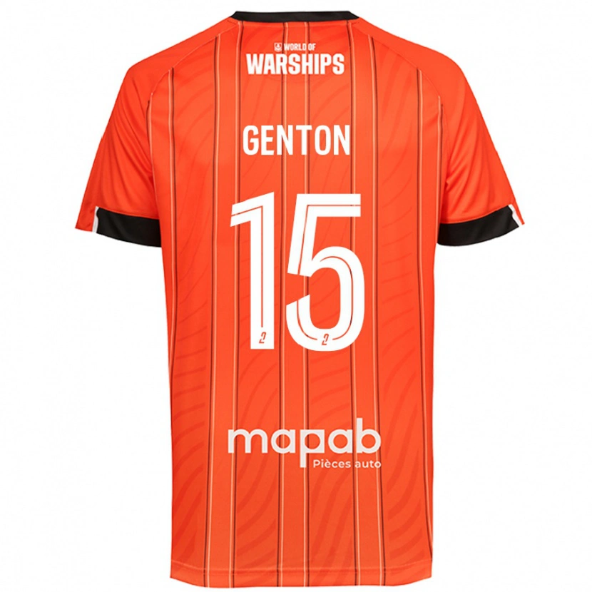 DanxenレディースEnzo Genton#15オレンジホームシャツ2024/25ジャージーユニフォーム
