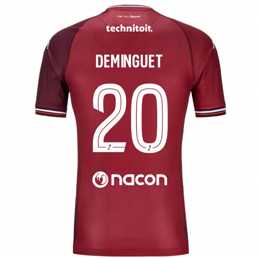 Danxenレディースジェシー・デミンゲット#20レッドグレネードホームシャツ2024/25ジャージーユニフォーム