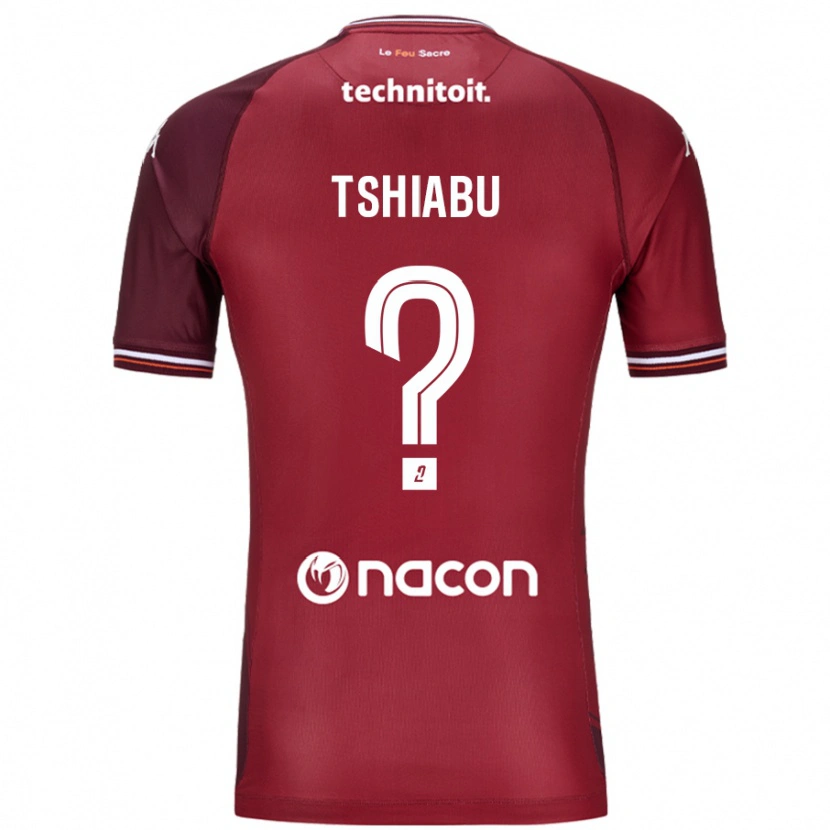 DanxenレディースJoan Tshiabu#0レッドグレネードホームシャツ2024/25ジャージーユニフォーム
