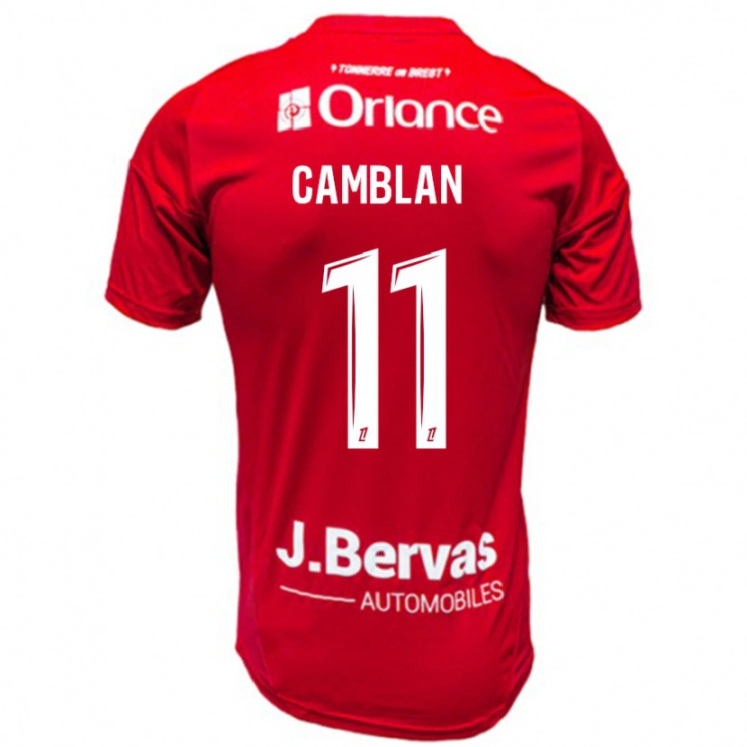 DanxenレディースAxel Camblan#11赤 白ホームシャツ2024/25ジャージーユニフォーム