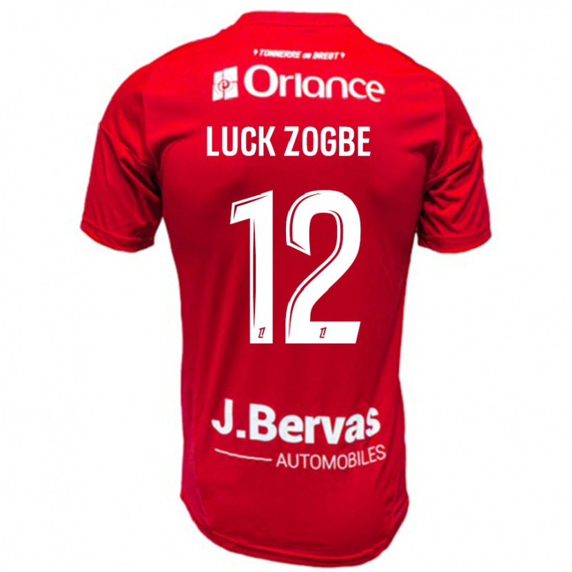 DanxenレディースLuck Zogbé#12赤 白ホームシャツ2024/25ジャージーユニフォーム