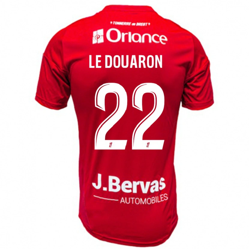 DanxenレディースJérémy Le Douaron#22赤 白ホームシャツ2024/25ジャージーユニフォーム