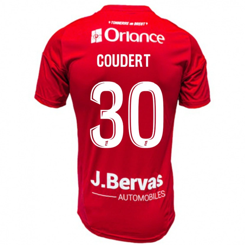 DanxenレディースGrégoire Coudert#30赤 白ホームシャツ2024/25ジャージーユニフォーム