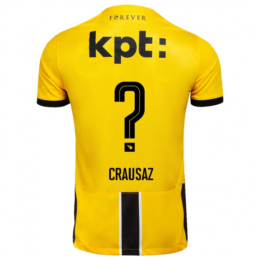 DanxenレディースTim Crausaz#0黄 黒ホームシャツ2024/25ジャージーユニフォーム