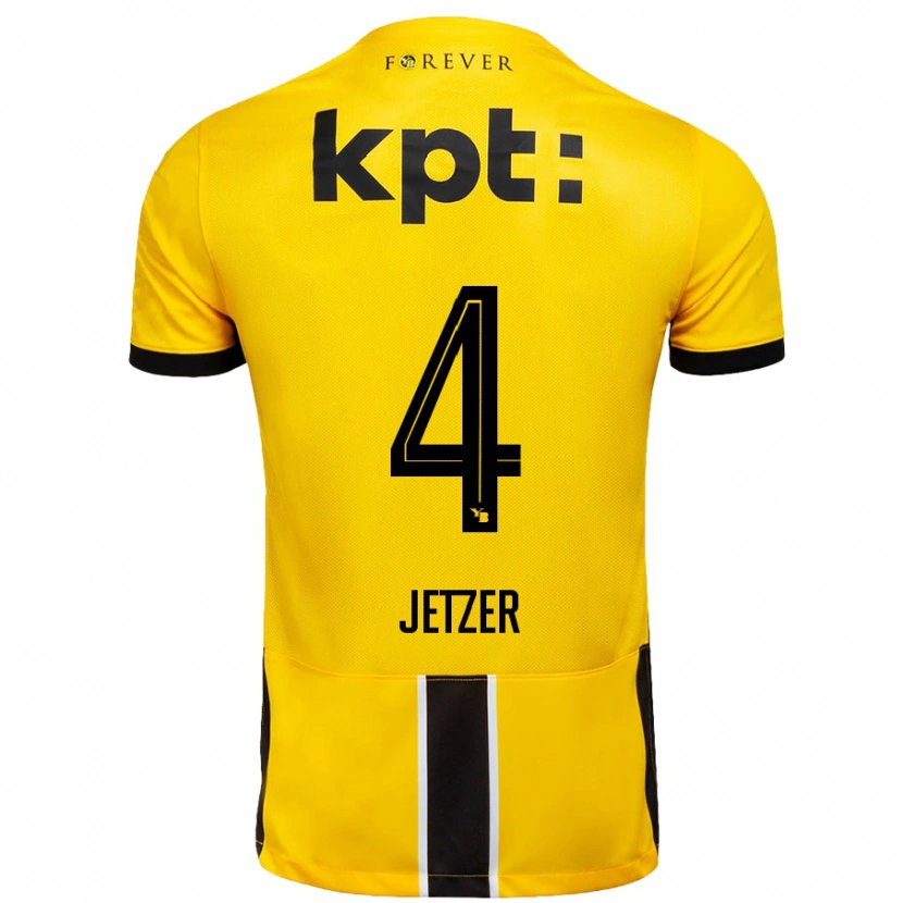 DanxenレディースLorin Jetzer#4黄 黒ホームシャツ2024/25ジャージーユニフォーム