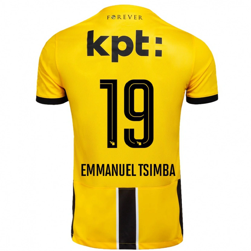DanxenレディースFelix Emmanuel Tsimba#19黄 黒ホームシャツ2024/25ジャージーユニフォーム
