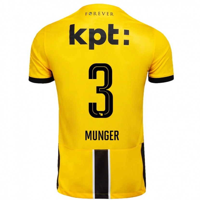 DanxenレディースNoa Münger#3黄 黒ホームシャツ2024/25ジャージーユニフォーム